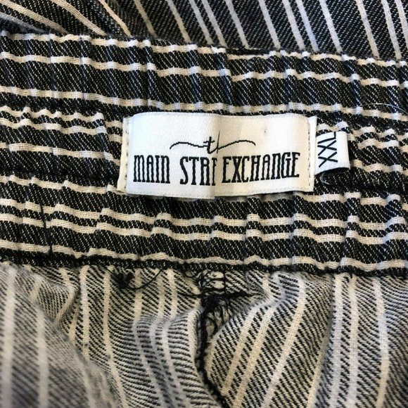 The Main Street Exchange Sz XXL Maxi Skirt Grey Pinstripe Comfort Waist Pockets - Picture 8 of 8